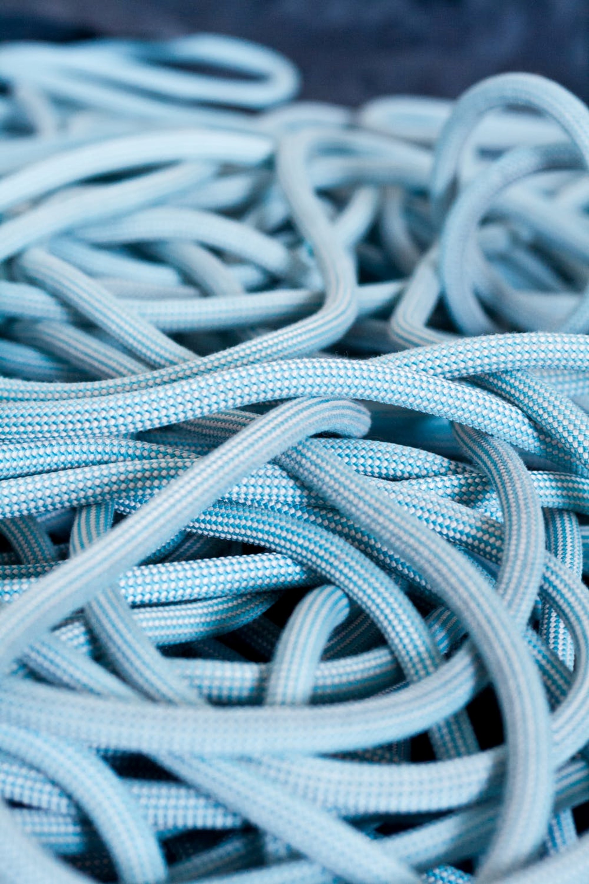 Close up of blue ropes