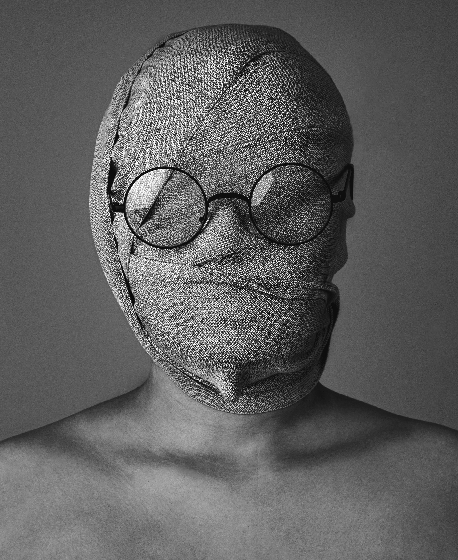 Bondage, person wearing a face mask
